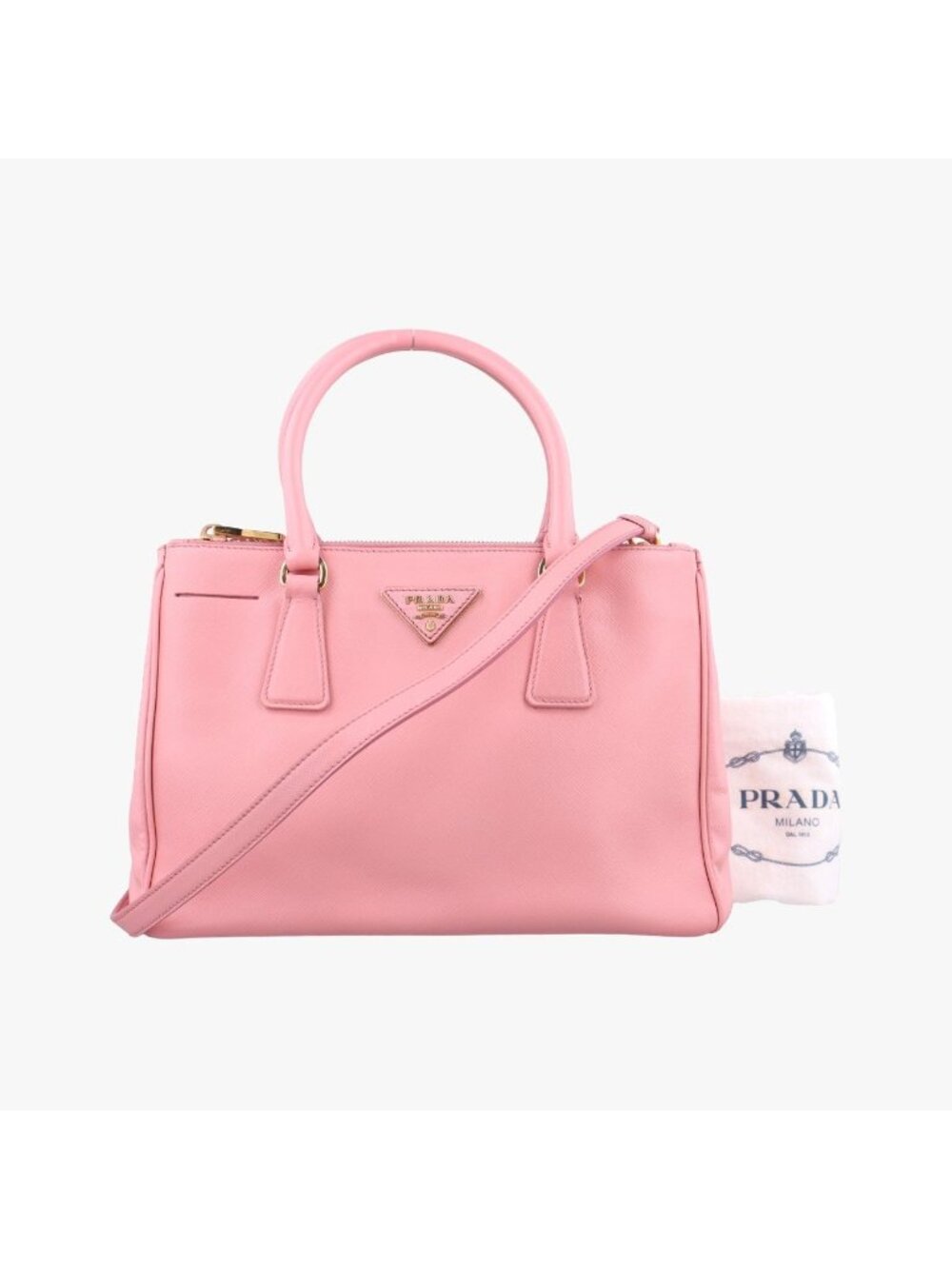 Prada Galleria Pink Saffiano Leather Shoulder Bag